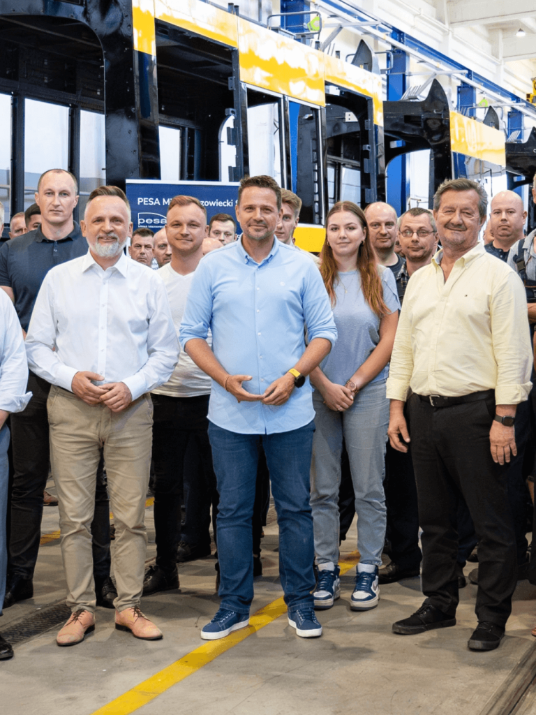 Prezydent m.st. Warszawy Pan Rafał Trzaskowski z wizytą w PESA Mińsk Mazowiecki S.A.